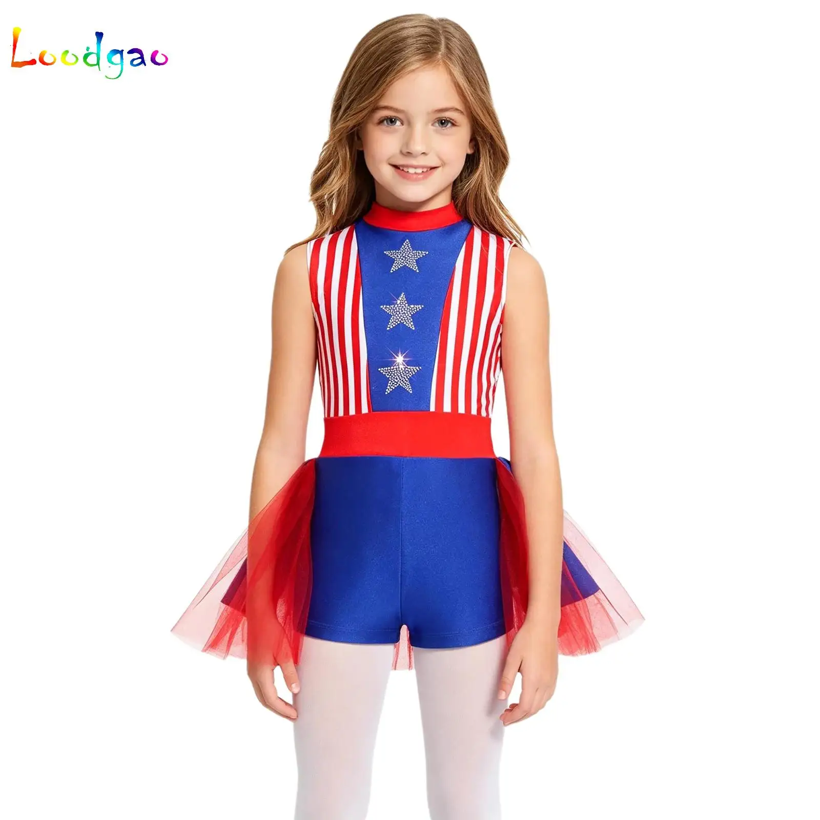 Kids Girls Ballet Leotard Tutu Dress Jersey Gymnastics Dance Camisole Ballerina Dress Dancewear for July 4th Independence Day
Kids Girls Ballet Leotard Tutu Dress Jersey Gymnastics Dance Camisole Ballerina Dress Dancewear for July 4th Independence Day