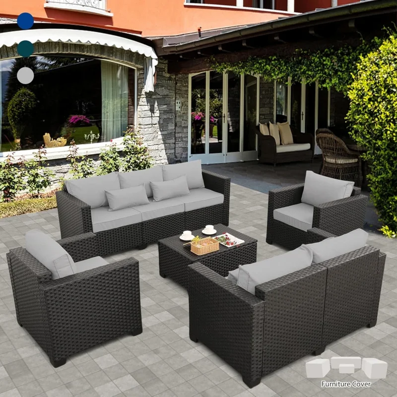 2026 New:5-Piece Patio Furniture Sofa Set Outdoor Wicker Sectional Couch with Storage Table Non-Slip Cushions Furniture
2026 New:5-Piece Patio Furniture Sofa Set Outdoor Wicker Sectional Couch with Storage Table Non-Slip Cushions Furniture