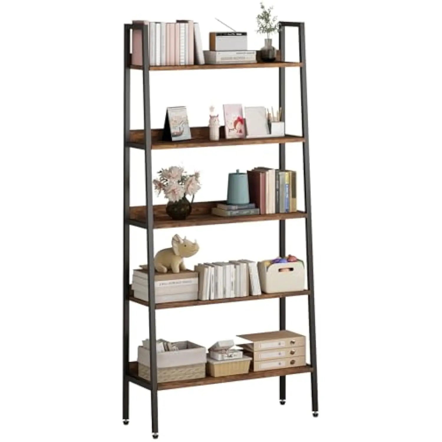 5 Tier Bookshelf, Narrow Home Office Book Shelf Display Rack, Rustic Brown Storage Organizer with Open Shelves, 67 Tall Wood Bo
5 Tier Bookshelf, Narrow Home Office Book Shelf Display Rack, Rustic Brown Storage Organizer with Open Shelves, 67 Tall Wood Bo