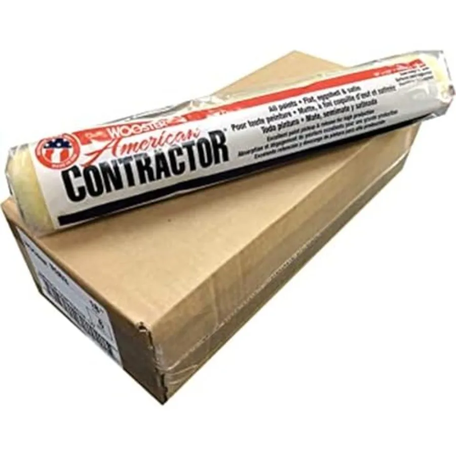 Brush R363 18 inch American Contractor 1/2 inch Nap Paint Roller - Pack of 6
Brush R363 18 inch American Contractor 1/2 inch Nap Paint Roller - Pack of 6