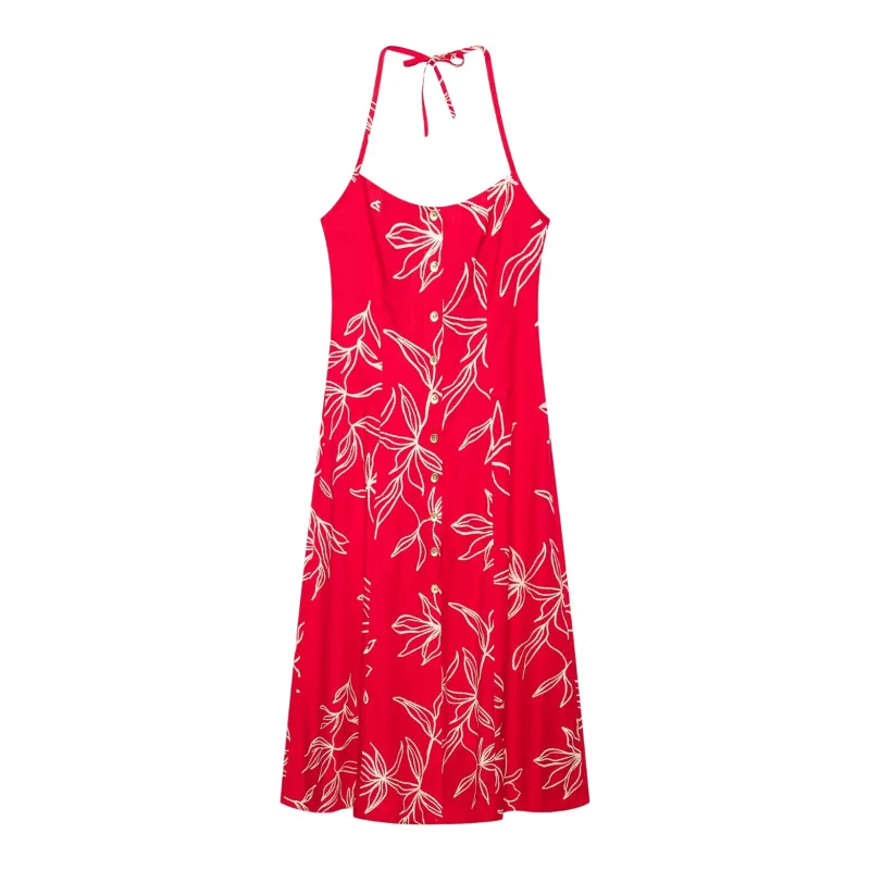 Dave&Di Women's 2026 Summer New Product Printed Poplin Hanging Neck Strap Midi Dress For Women
Dave&Di Women's 2026 Summer New Product Printed Poplin Hanging Neck Strap Midi Dress For Women