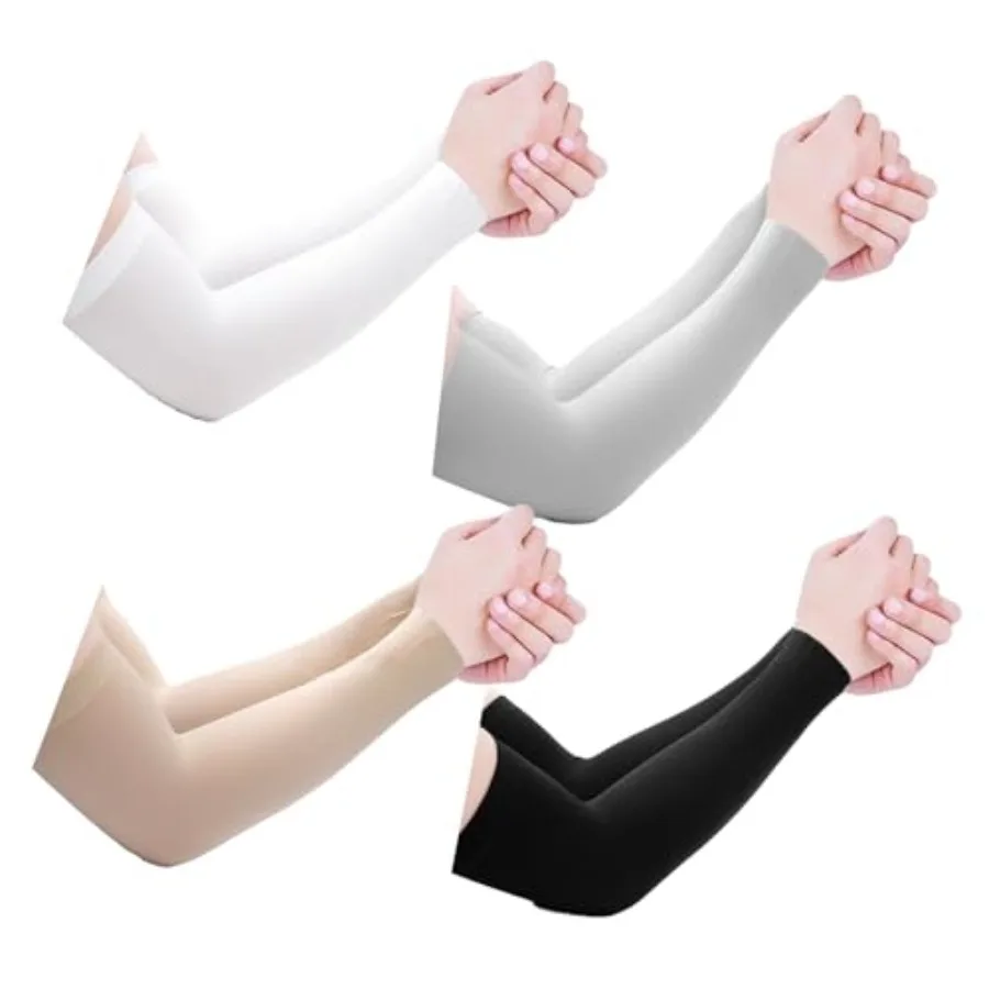 4 Pairs UV Sun Protection Arm Sleeves, UPF 50 Sports Compression Cooling Sleeve for Women Men Teenager, Soft and moisture-wicki
4 Pairs UV Sun Protection Arm Sleeves, UPF 50 Sports Compression Cooling Sleeve for Women Men Teenager, Soft and moisture-wicki