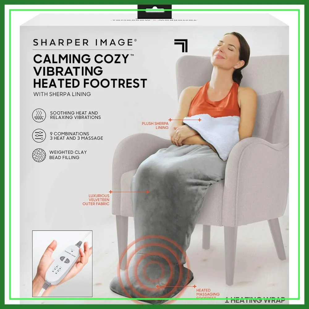 Calming Cozy Sherpa Wrap with Electric Heating & Massaging Foot Bed, Auto Shut-Off, 3 Heat & Massage Settings, Gift for Women & Men
Calming Cozy Sherpa Wrap with Electric Heating & Massaging Foot Bed, Auto Shut-Off, 3 Heat & Massage Settings, Gift for Women & Men