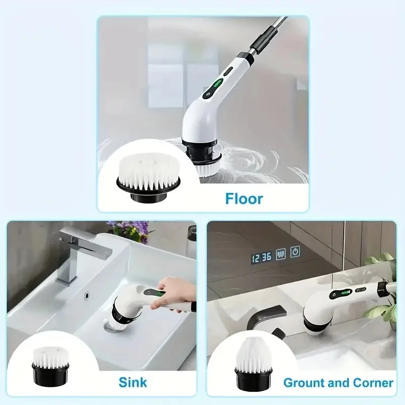 1 Set, Electric Cleaning Brush, Wireless Electric Rotating Scrubber, 7 Brush Heads and Adjustable Extension Handle, Bathroom Cleaning Brush, Household Cleaning Tools
1 Set, Electric Cleaning Brush, Wireless Electric Rotating Scrubber, 7 Brush Heads and Adjustable Extension Handle, Bathroom Cleaning Brush, Household Cleaning Tools