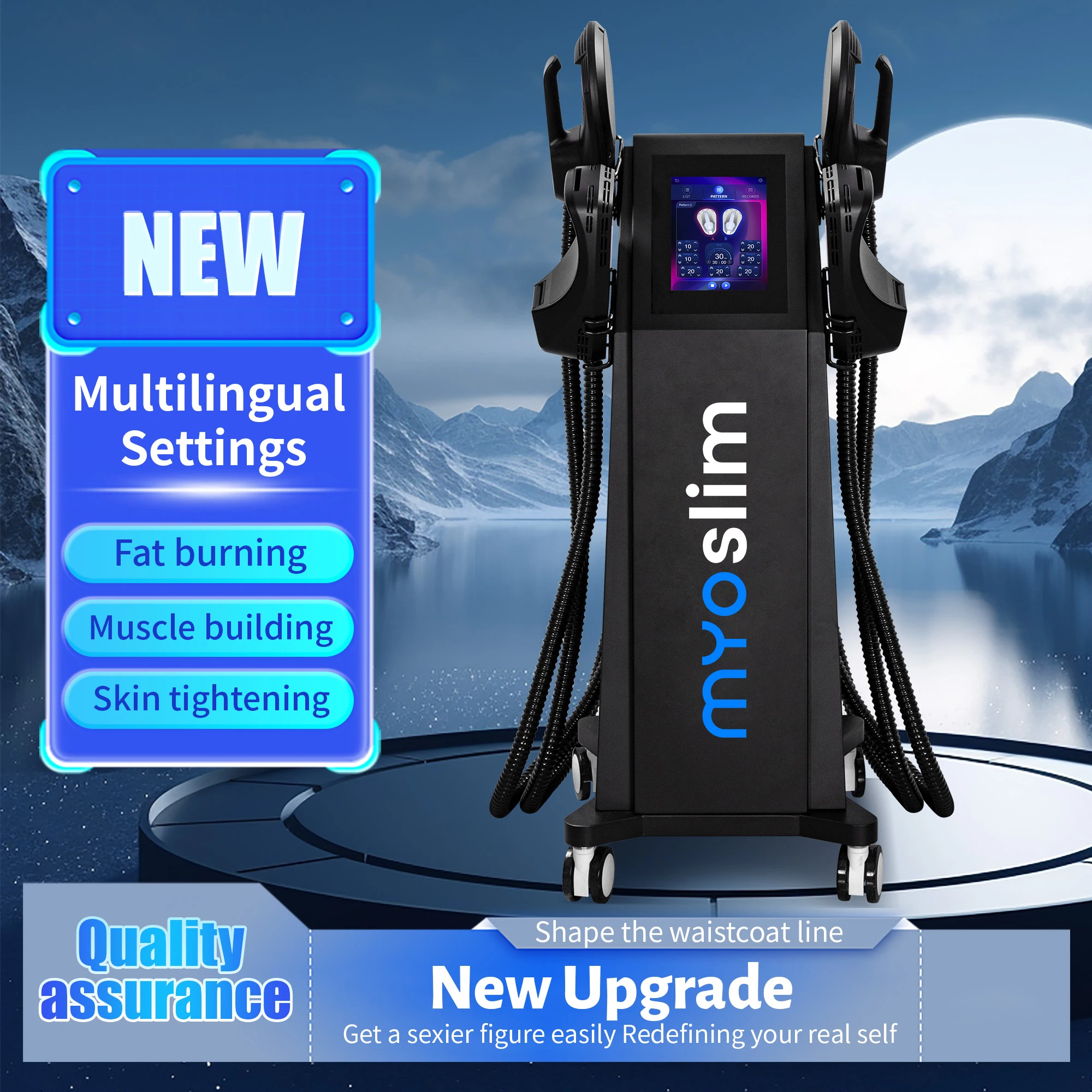 Nova Upgrade Portable 6500W 200HZ EMS Body Sculpting Machine MYOSlim NEO Hi-emt Body Contouring Device Mini Body Sculpt Machine
Nova Upgrade Portable 6500W 200HZ EMS Body Sculpting Machine MYOSlim NEO Hi-emt Body Contouring Device Mini Body Sculpt Machine
