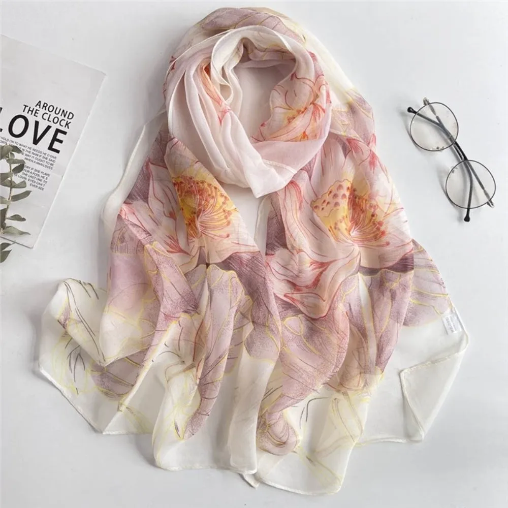 New Floral Printing Silk Scarf Sun-Resistant Smooth Long Wraps Breathable Beach Shawl for Summer Beach
New Floral Printing Silk Scarf Sun-Resistant Smooth Long Wraps Breathable Beach Shawl for Summer Beach