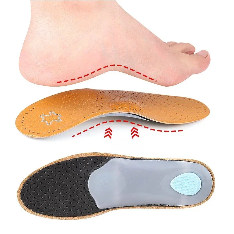 1Pair Orthopedic Insoles Arch Support Insole Flat Feet Plantar Fasciitis Shoe Pads Quality Leather Deodorising Shoe Sole
1Pair Orthopedic Insoles Arch Support Insole Flat Feet Plantar Fasciitis Shoe Pads Quality Leather Deodorising Shoe Sole