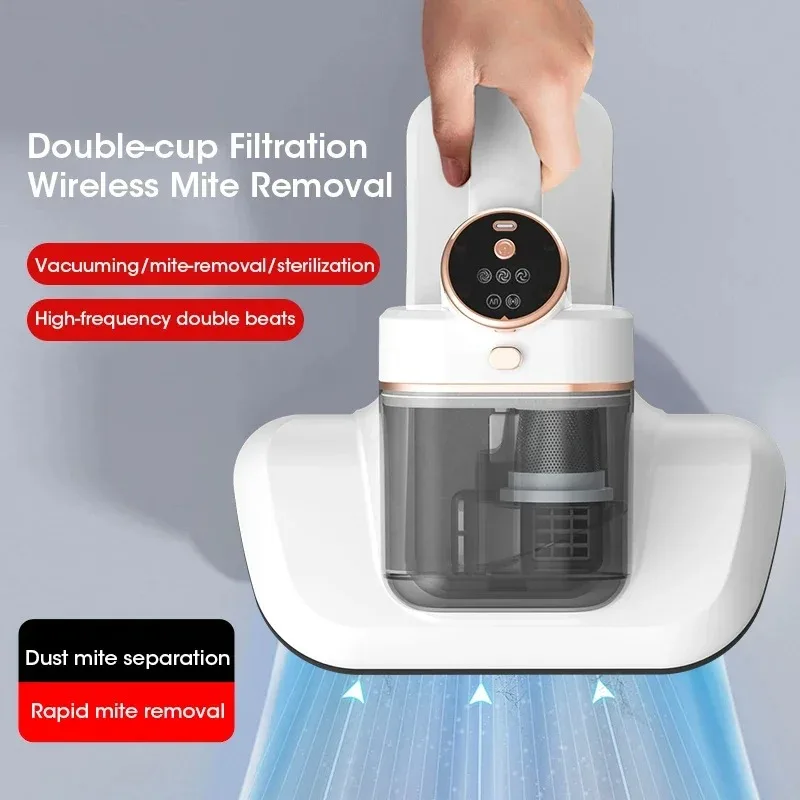 Беспроводной пылесос для матрасов и кроватей с силой всасывания 8 кПа, УФ-C светом и HEPA-фильтром для чистки подушек, диванов, ковров и шерсти животных
Беспроводной пылесос для матрасов и кроватей с силой всасывания 8 кПа, УФ-C светом и HEPA-фильтром для чистки подушек, диванов, ковров и шерсти животных