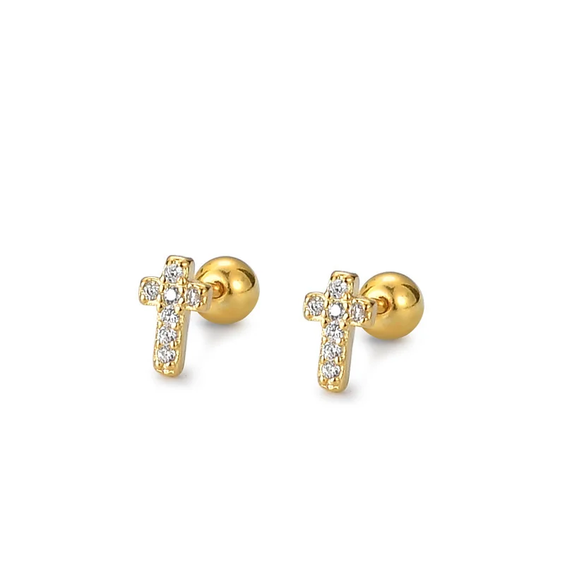 Authentic 925 Sterling Silver Earring Simple Cross Crystal Turnbuckles Stud Earring For Women Girl Wedding Party Jewelry Gift
Authentic 925 Sterling Silver Earring Simple Cross Crystal Turnbuckles Stud Earring For Women Girl Wedding Party Jewelry Gift