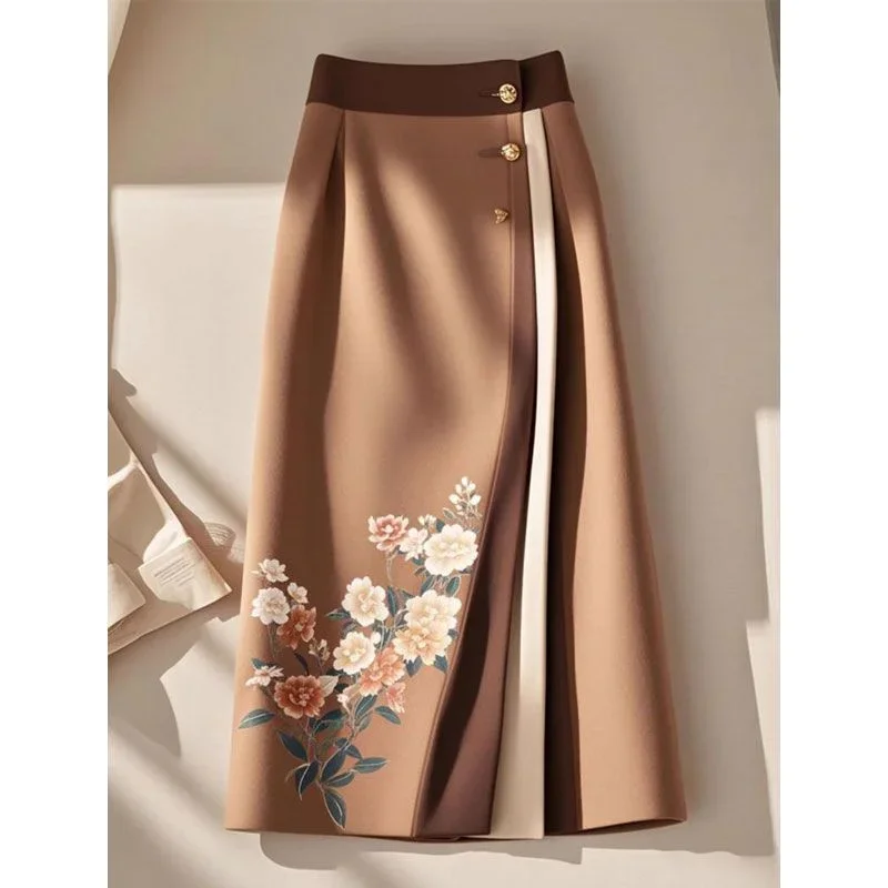 New Fashion Flower Printed Skirt Women Vintage High Wasit Patchwork Buttons A-line Elegant Party Skirts Spring Summer Clothing
New Fashion Flower Printed Skirt Women Vintage High Wasit Patchwork Buttons A-line Elegant Party Skirts Spring Summer Clothing