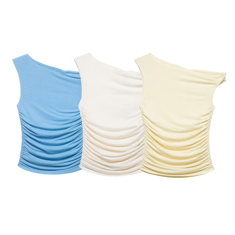Summer Women's Sleeveless Asymmetrical Vest Top 2026 New Fashion Slim Fit Short Top Elegant Women's Clothing
Summer Women's Sleeveless Asymmetrical Vest Top 2026 New Fashion Slim Fit Short Top Elegant Women's Clothing