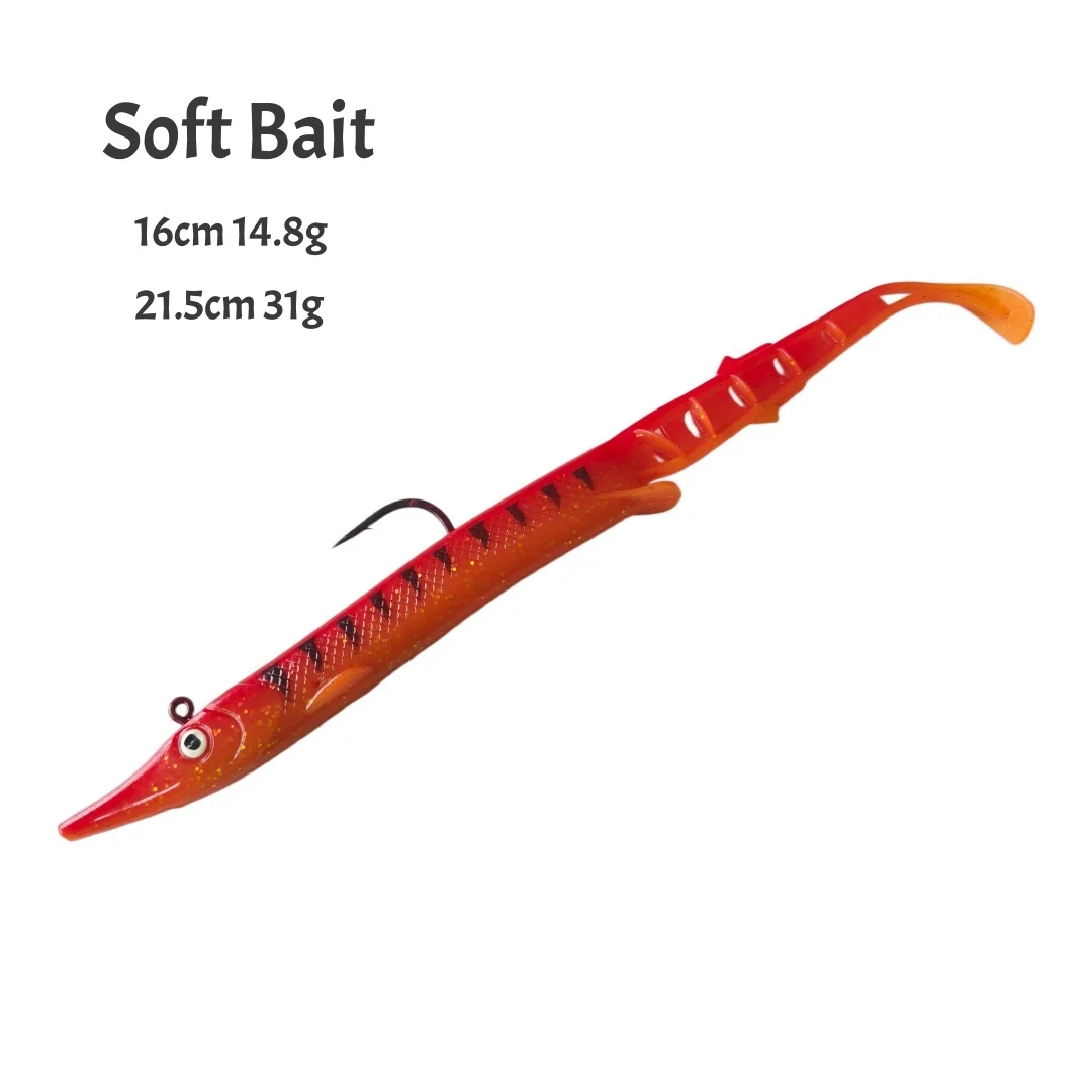 Swolfy 5pcs/lot Soft Plastic Fishing Lure 16cm/21.5cm 14.8g/31g with Hook Artificial Bait Tackle for Pike Bass Trout Fishing
Swolfy 5pcs/lot Soft Plastic Fishing Lure 16cm/21.5cm 14.8g/31g with Hook Artificial Bait Tackle for Pike Bass Trout Fishing