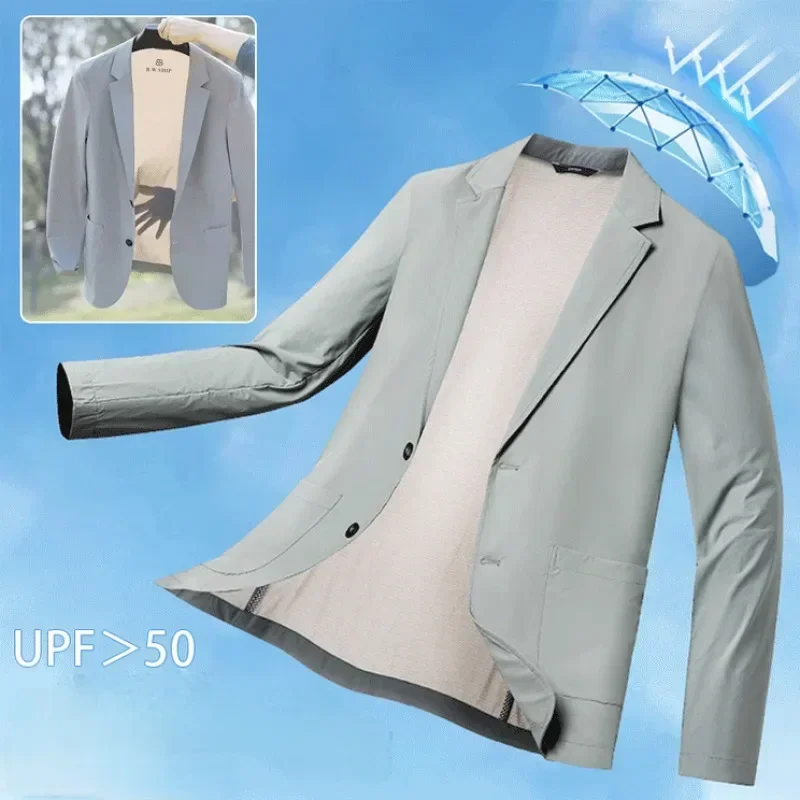 Men's Casual Ice Silky Suit Jacket M-4XL Solid Color Lapel Long Sleeve Blazers Summer Spring 2025 Streetwear Leisure Thin Coats
Men's Casual Ice Silky Suit Jacket M-4XL Solid Color Lapel Long Sleeve Blazers Summer Spring 2025 Streetwear Leisure Thin Coats