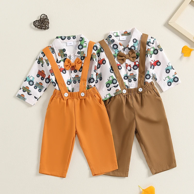 2024-06-15 Lioraitiin Baby Boys Halloween Outfits Pumpkin Truck Print Bowtie Long Sleeve Romper Suspender Pants 2Pcs Fall Set
2024-06-15 Lioraitiin Baby Boys Halloween Outfits Pumpkin Truck Print Bowtie Long Sleeve Romper Suspender Pants 2Pcs Fall Set
