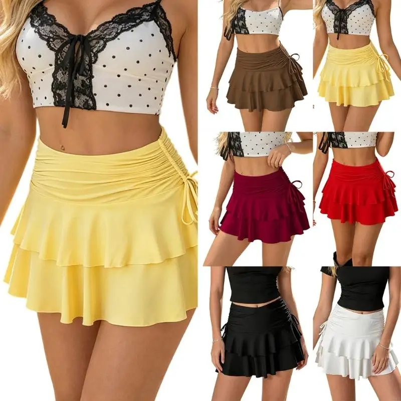Y3NE Women's Ruffle Skirts with Shorts Tiered Layers Elastic Waist Skort Drawstring Side Bow Tie
Y3NE Women's Ruffle Skirts with Shorts Tiered Layers Elastic Waist Skort Drawstring Side Bow Tie