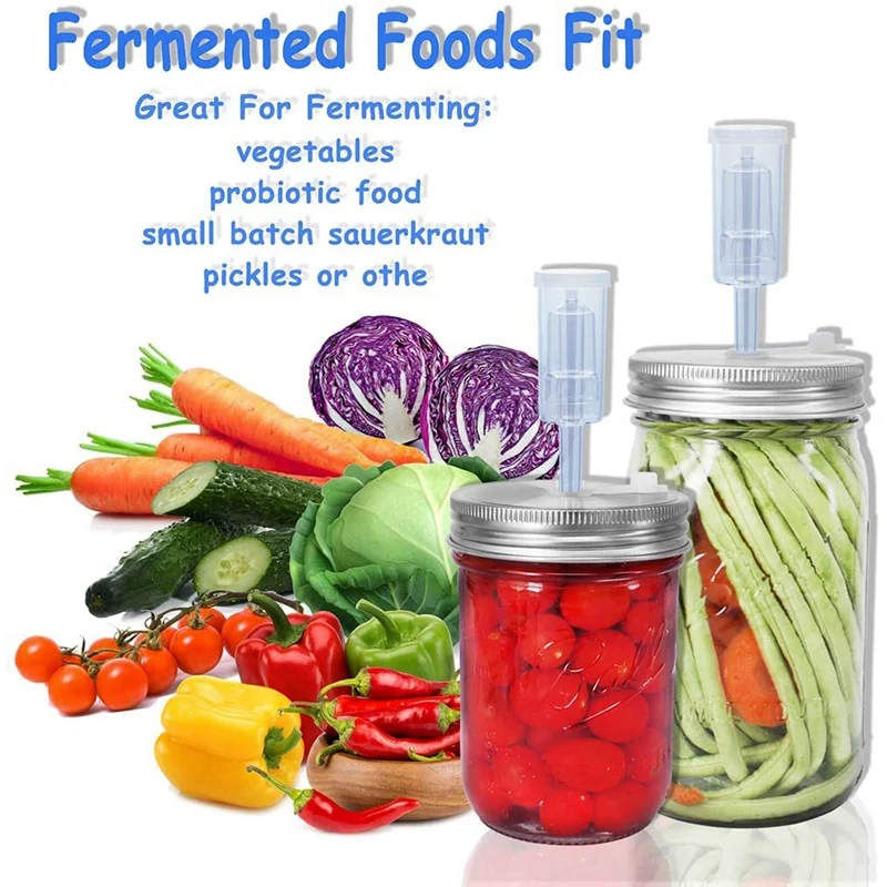 Fermentation Lid,Airlocks for Fermenting for Wide Mouth Jar Fermenting Lids for Making Sauerkraut,Pickle,Hot Sauce-A10G
Fermentation Lid,Airlocks for Fermenting for Wide Mouth Jar Fermenting Lids for Making Sauerkraut,Pickle,Hot Sauce-A10G