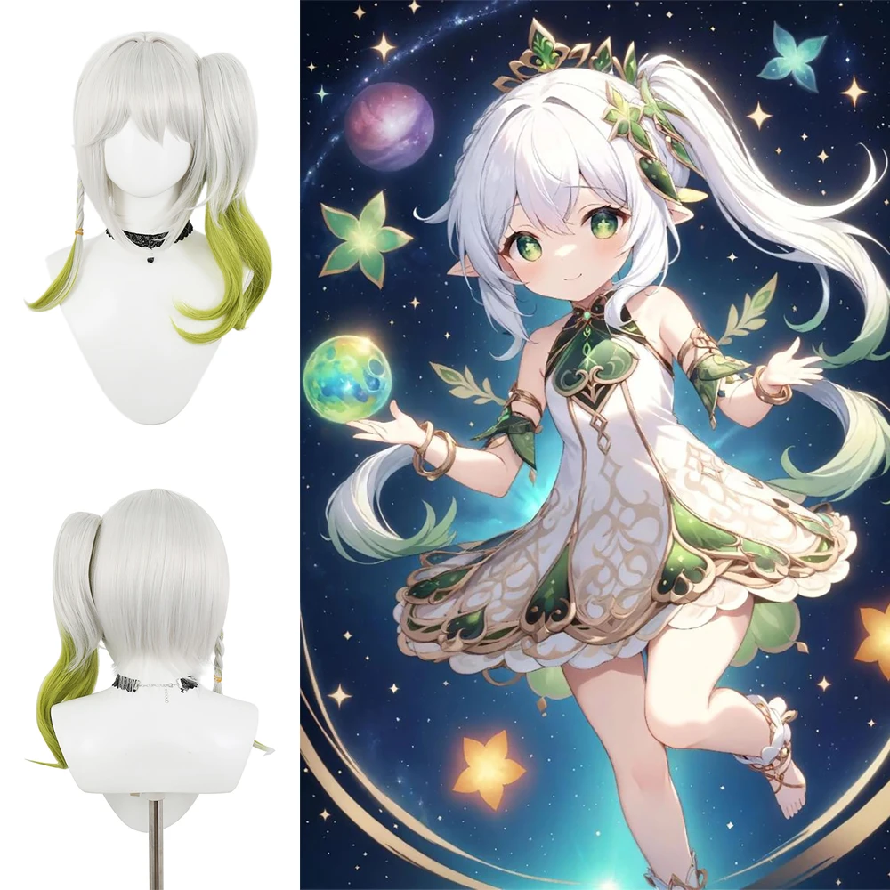 Nahida Beginner Friendly Cos Wig Easy to Wear Maintain Silver Green Gradient Ponytail Heat Resistant Anime Cosplay Full Wig
Nahida Beginner Friendly Cos Wig Easy to Wear Maintain Silver Green Gradient Ponytail Heat Resistant Anime Cosplay Full Wig
