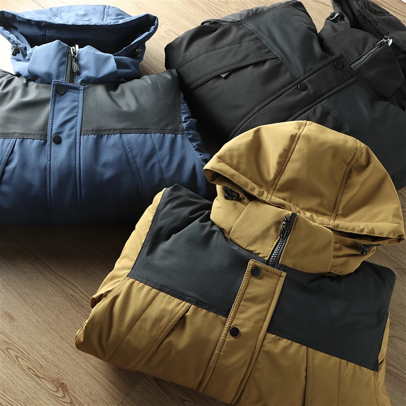 Thickened Warm Men's Outdoor Winter Coat Windproof Water-resistant Anti-cold Patchwork Cotton Jacket Casual Style Hooded
Thickened Warm Men's Outdoor Winter Coat Windproof Water-resistant Anti-cold Patchwork Cotton Jacket Casual Style Hooded