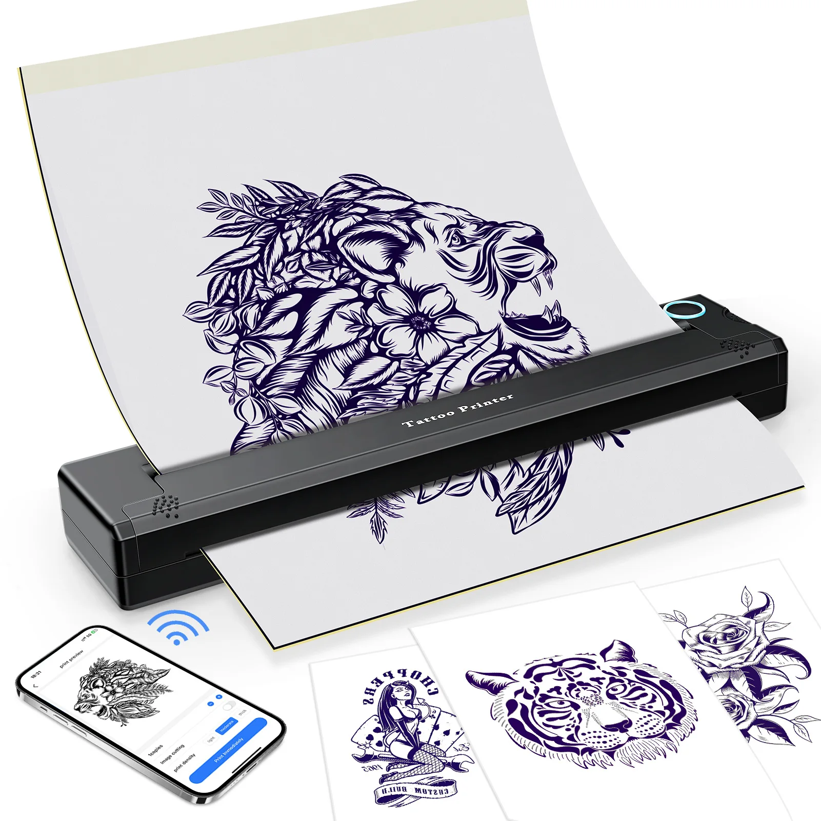 Wireless Bluetooth Ink-free Portable Mini Thermal Printer Pattern Line Thermal Transfer Machine APP Appstore for Office Home
Wireless Bluetooth Ink-free Portable Mini Thermal Printer Pattern Line Thermal Transfer Machine APP Appstore for Office Home