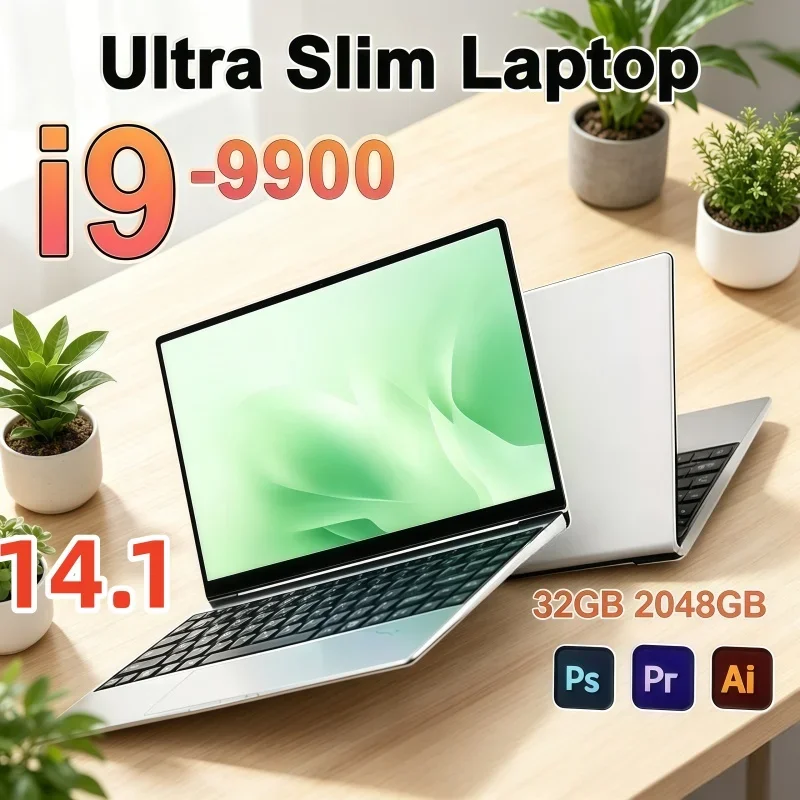 14.1 Thin Notebook, Fast Intel I9-9900 Chip, Dual 16GB/32GB RAM Choices, Compact Device Fit for All Regular Office Tasks
14.1 Thin Notebook, Fast Intel I9-9900 Chip, Dual 16GB/32GB RAM Choices, Compact Device Fit for All Regular Office Tasks