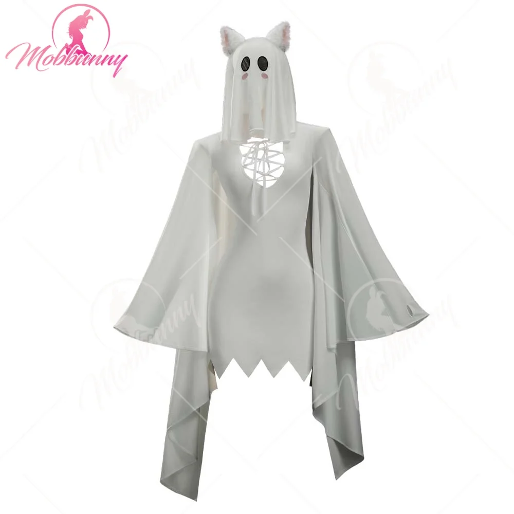 MOBBUNNY Women's Sexy Ghost Lingerie Halloween Costume Irregular Dress with Stockings and Ears Halloween Cosplay Costumes
MOBBUNNY Women's Sexy Ghost Lingerie Halloween Costume Irregular Dress with Stockings and Ears Halloween Cosplay Costumes