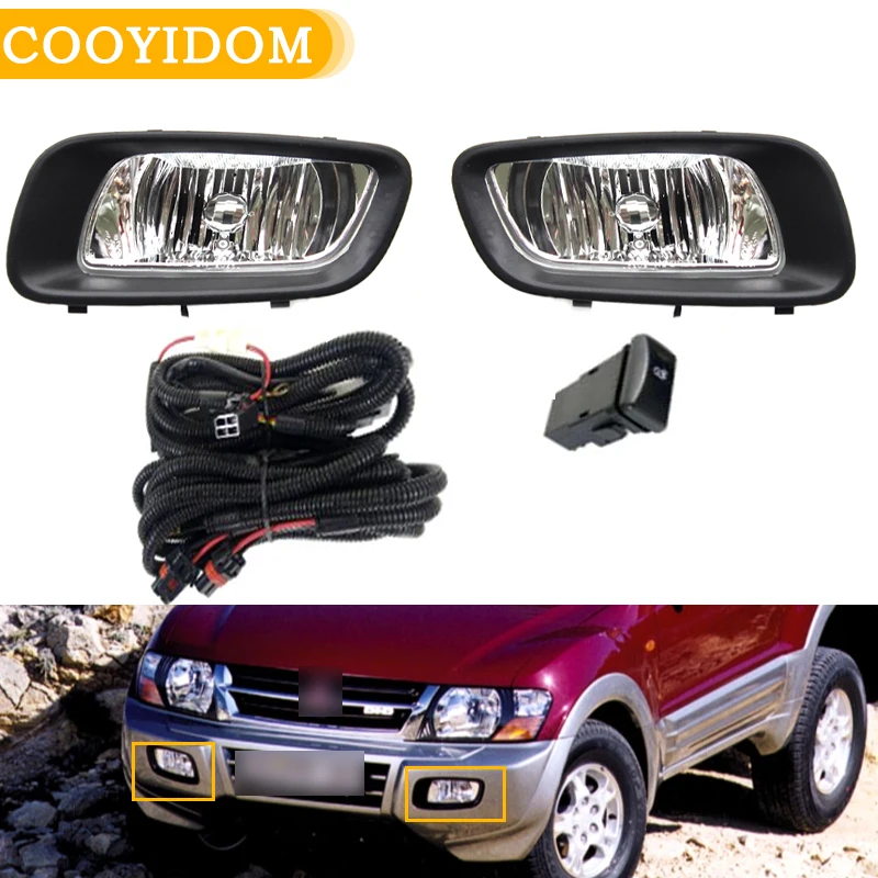 For Mitsubishi Pajero v73 v75 v77 2001 2002 front bumper fog light black headlight DRL Driving Light with cable switch
For Mitsubishi Pajero v73 v75 v77 2001 2002 front bumper fog light black headlight DRL Driving Light with cable switch