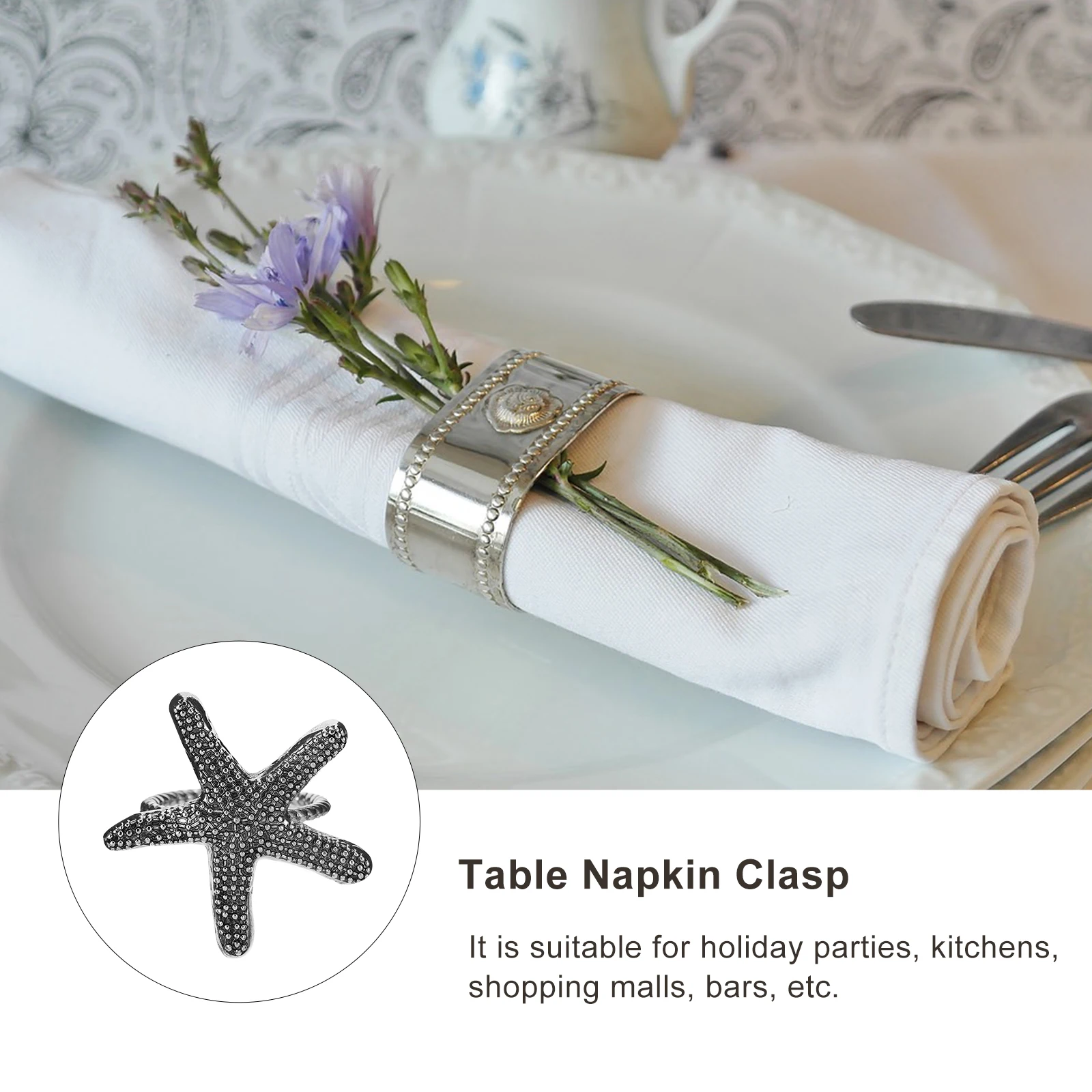4 pcs Alloy Buckle Design Table Decor Wedding Party Banquet Decoration Elegant Napkin Ring Hotel Restaurant Use
4 pcs Alloy Buckle Design Table Decor Wedding Party Banquet Decoration Elegant Napkin Ring Hotel Restaurant Use