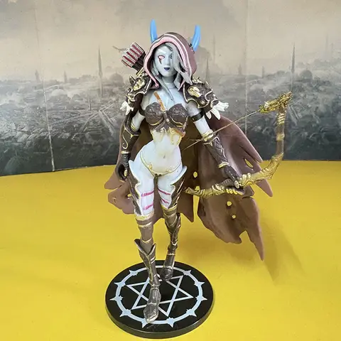 WOW chute du roi Lich Arthas Sylvanas Windrunner Sylvan tir à l'arc reine monde de Warcraft Dota Menethil figurine jouet 14 cm