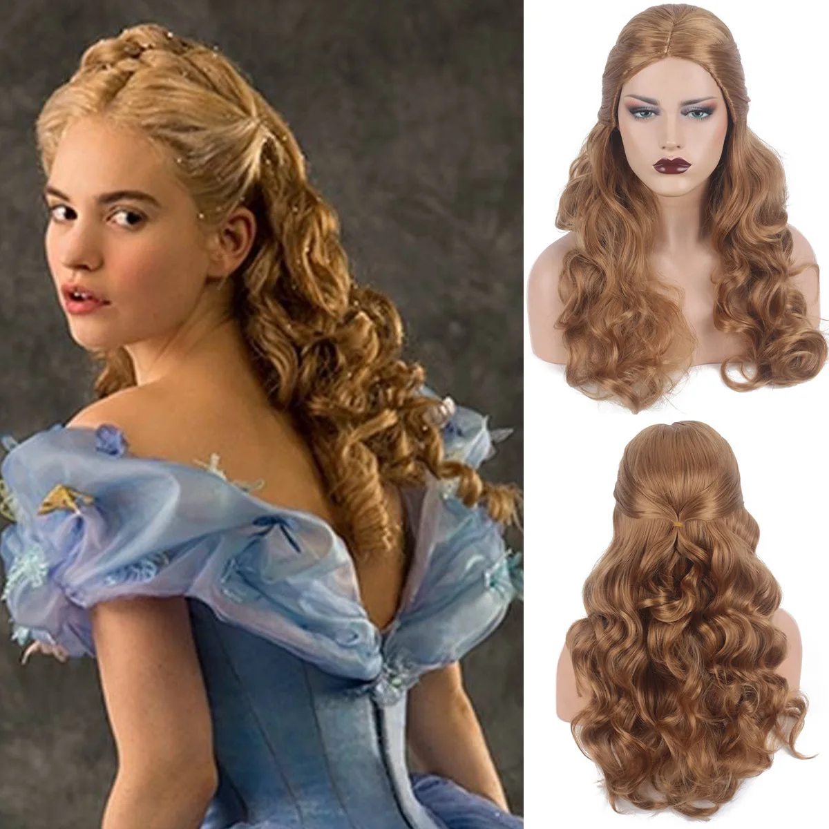 Cinderella wig, Cinderella Harajuku cosplay wig with light golden curls, creating a romantic atmosphere-Synthetic fiber wig
Cinderella wig, Cinderella Harajuku cosplay wig with light golden curls, creating a romantic atmosphere-Synthetic fiber wig