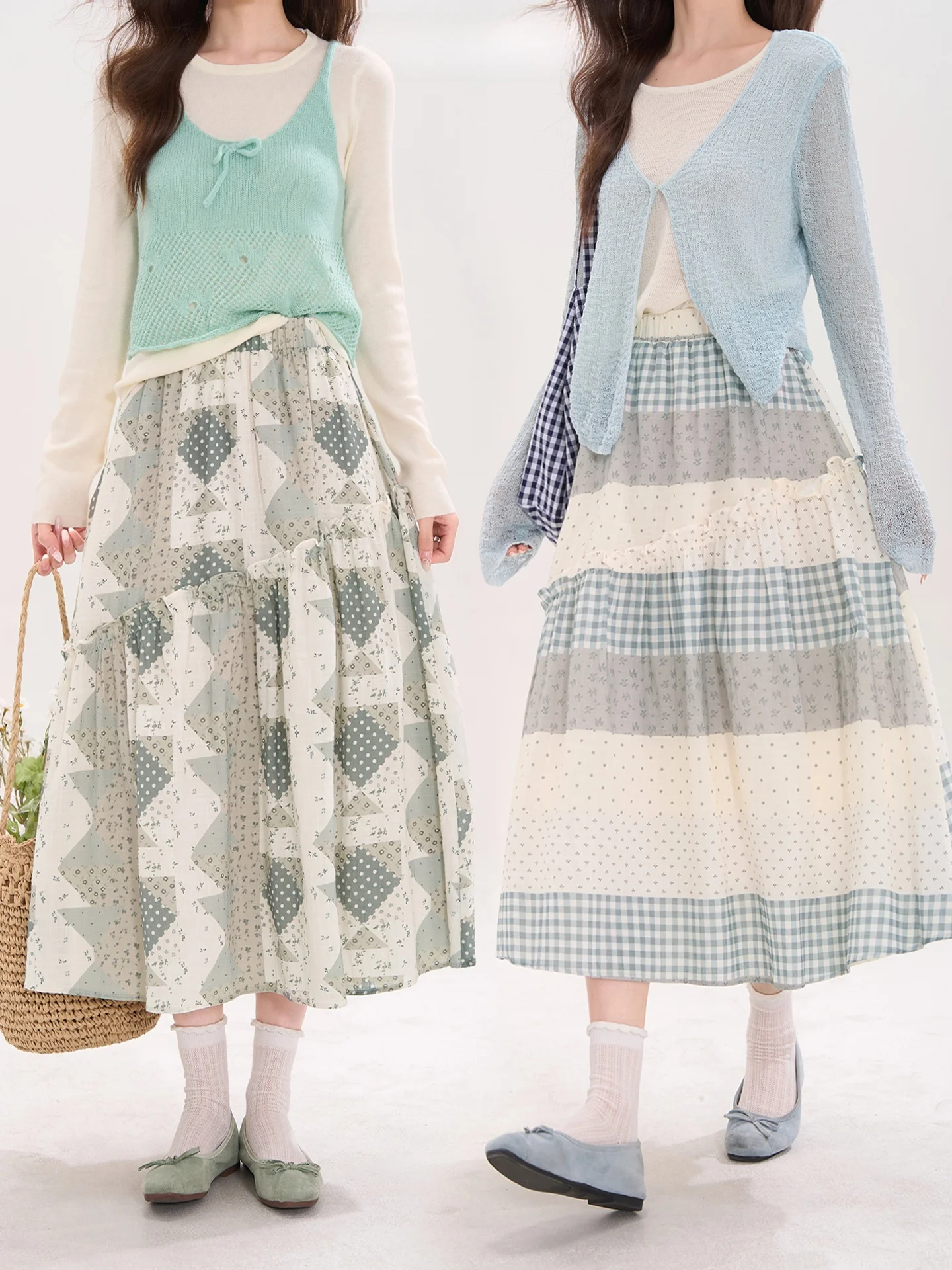 Floral Print Half-length Skirt Women's High-waist A-line Vintage Korean Style Spring Summer Cotton Floral Skirt
Floral Print Half-length Skirt Women's High-waist A-line Vintage Korean Style Spring Summer Cotton Floral Skirt