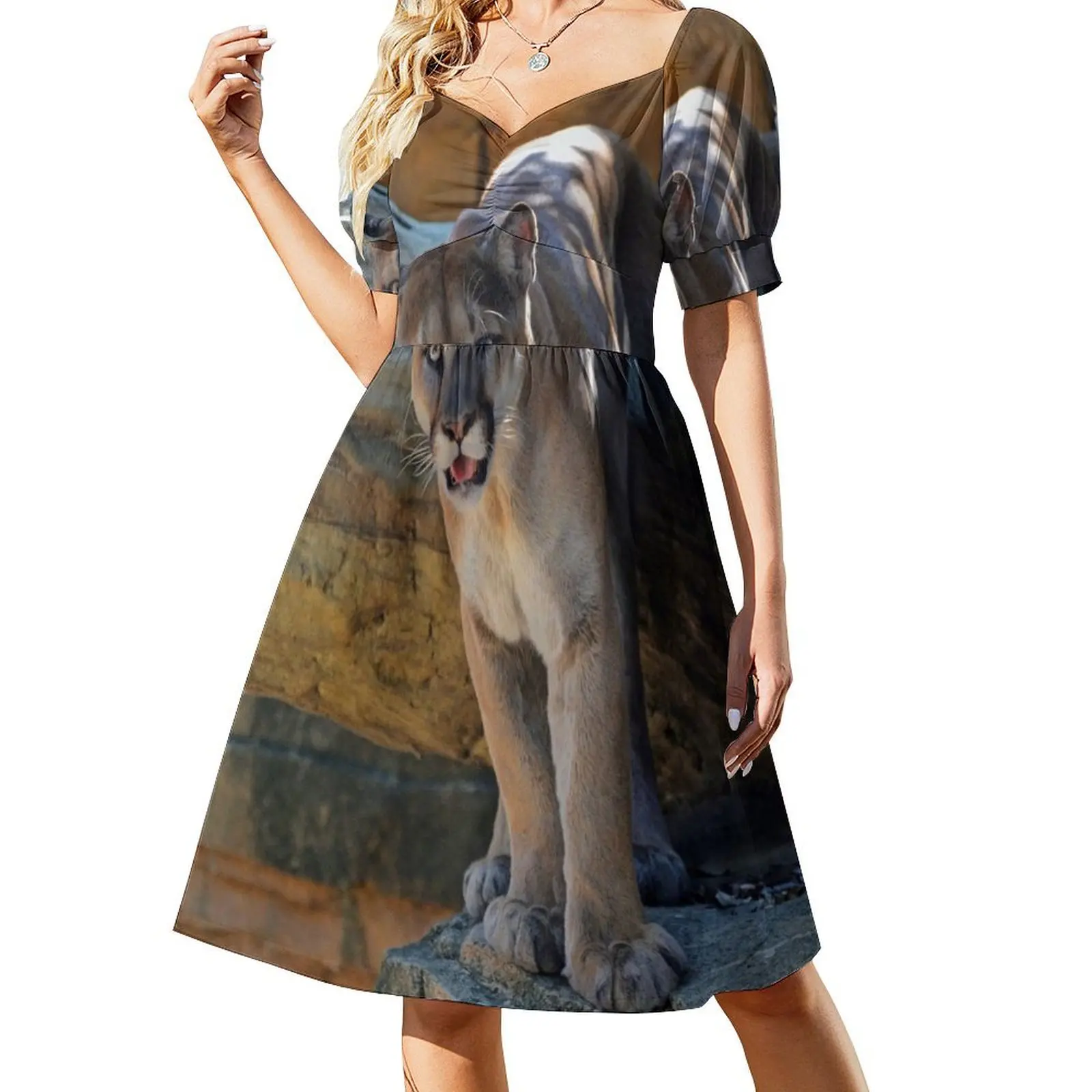 Mountain Lion Short-Sleeved Dress dress for woman Women's clothing wedding dresses for parties Women's skirt Dress
Mountain Lion Short-Sleeved Dress dress for woman Women's clothing wedding dresses for parties Women's skirt Dress