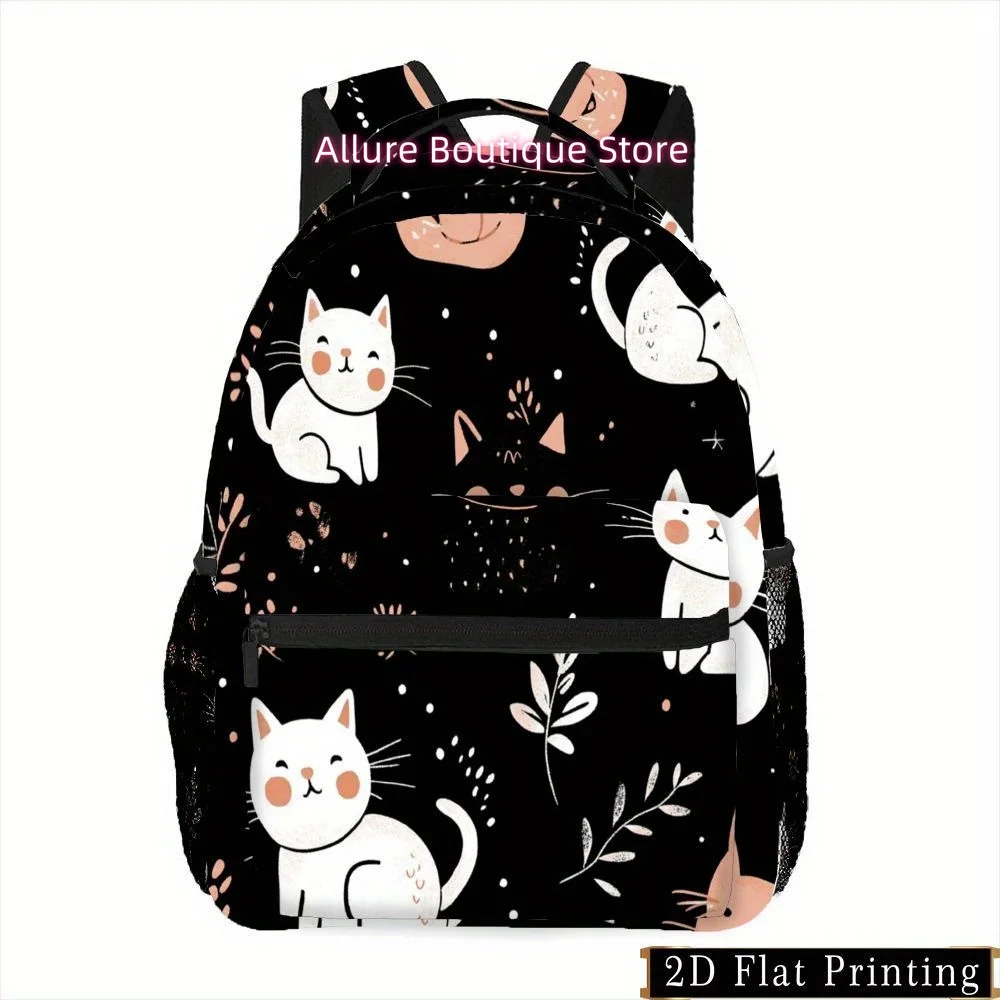 1pc Cute Backpack with White & Pink Cats - Large School Bag, Laptop compartment & Side Pockets - Lightweight Daypack for Girls,
1pc Cute Backpack with White & Pink Cats - Large School Bag, Laptop compartment & Side Pockets - Lightweight Daypack for Girls,