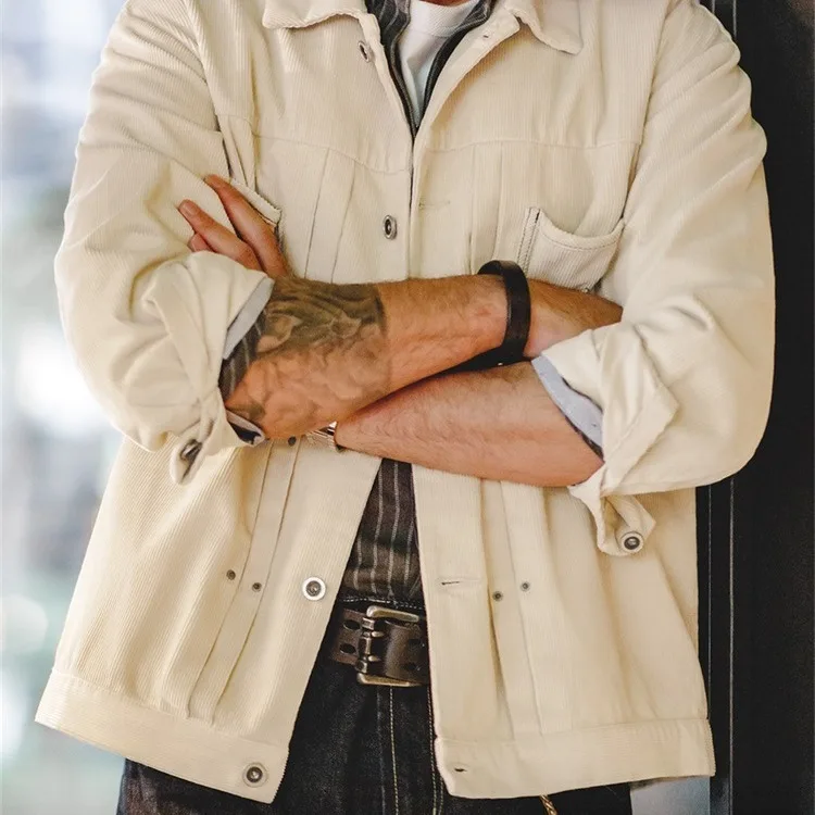 Maden Workwear American Retro Corduroy Jaet Men's Spring Autumn Outerwear Collared irt Light Beige Cotton Long Sve
Maden Workwear American Retro Corduroy Jaet Men's Spring Autumn Outerwear Collared irt Light Beige Cotton Long Sve