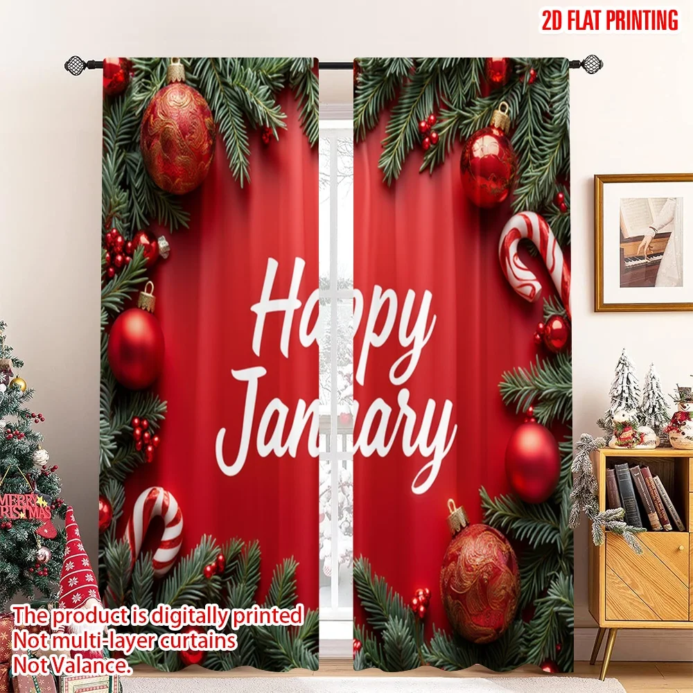 2pcs 2D flat printing Christmas Window Drapes Happy January Festive Polyester Without Electricity Party & Holiday Decor for
2pcs 2D flat printing Christmas Window Drapes Happy January Festive Polyester Without Electricity Party & Holiday Decor for