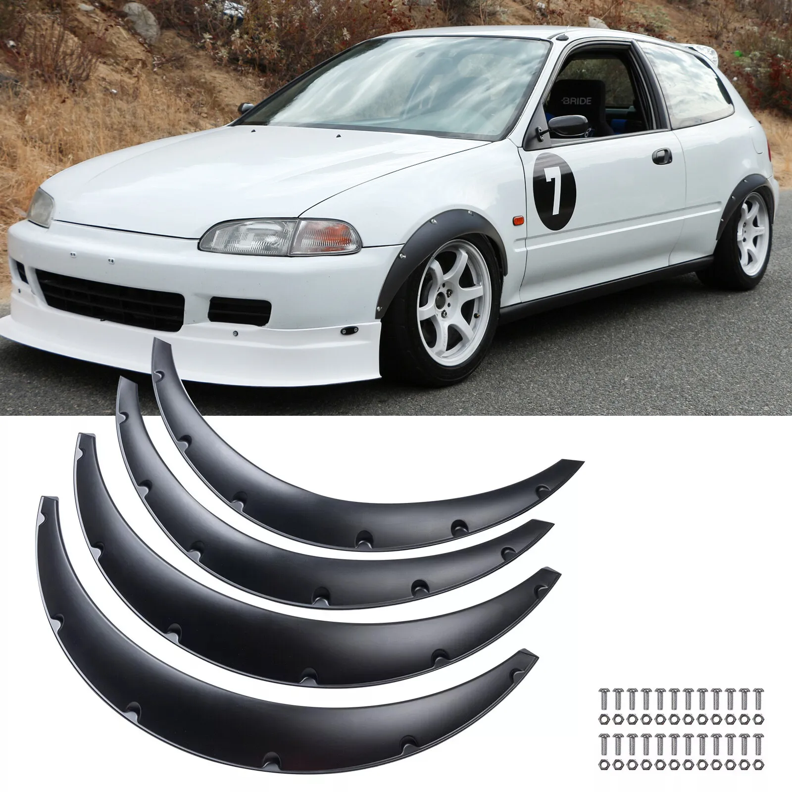 For Honda Civic EJ EK EG Fender Flares Wheel Arches Extra Wide Body Extension A+
For Honda Civic EJ EK EG Fender Flares Wheel Arches Extra Wide Body Extension A+