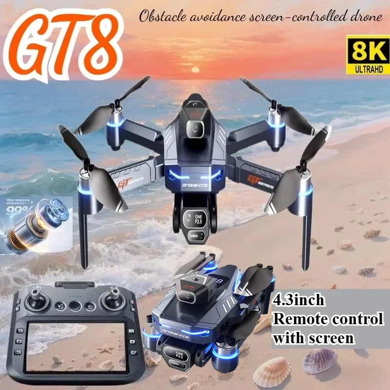 New genuine GT8 Drone 4K Professional Dual Camera FPV GPS Brushless Motor Optical Flow Hovering Folding Quadcopter 4k 8K RC Dron
New genuine GT8 Drone 4K Professional Dual Camera FPV GPS Brushless Motor Optical Flow Hovering Folding Quadcopter 4k 8K RC Dron