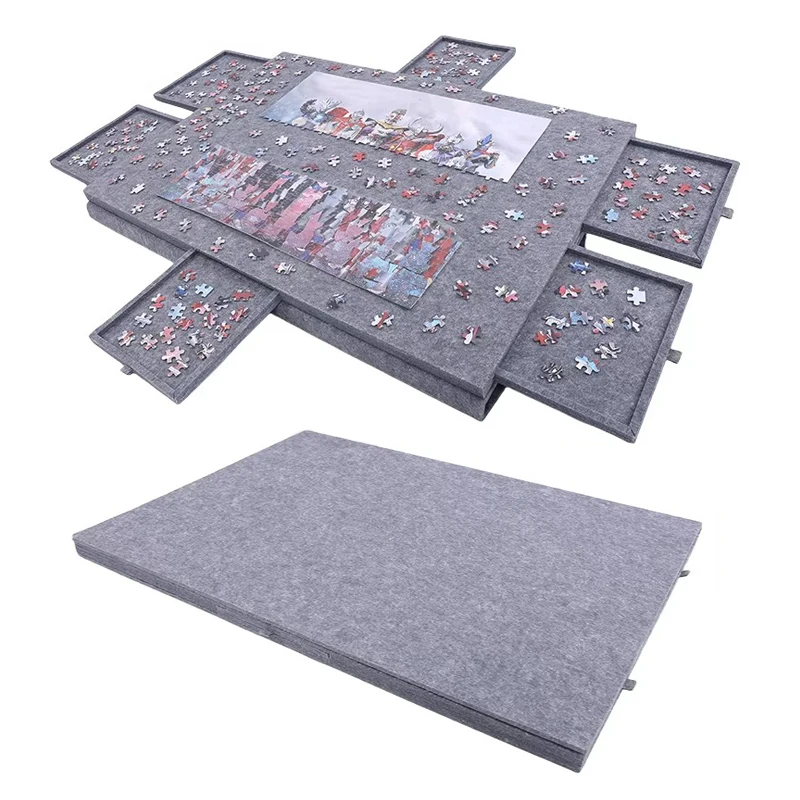 Настольный коврик для пазлов 2-в-1: подставка и чехол, портативный, наклонный, войлочный, для декора стола, 1000 элементов
Настольный коврик для пазлов 2-в-1: подставка и чехол, портативный, наклонный, войлочный, для декора стола, 1000 элементов