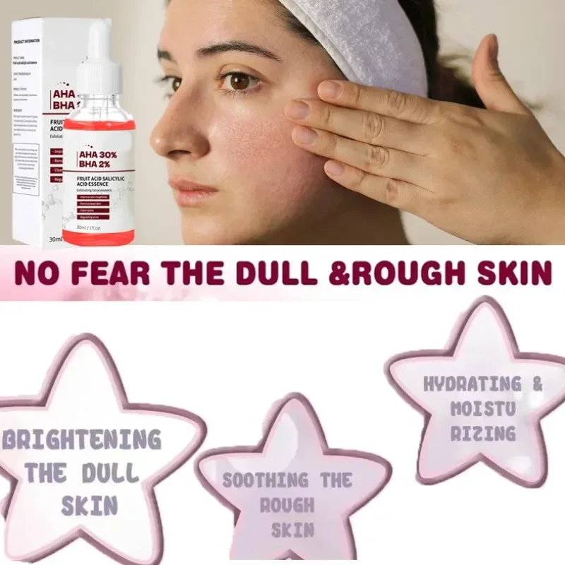 AHA 30%+BHA 2% exfoliating facial salicylic acid essence facial moisturizing and brightening essential oil
AHA 30%+BHA 2% exfoliating facial salicylic acid essence facial moisturizing and brightening essential oil