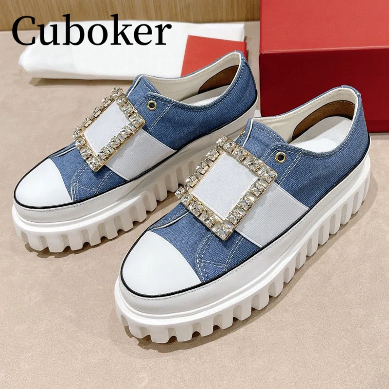 Famous Brand Multicolor Canvas Casual Women Sneakers Square Crystal Thick Bottom Shoes Runners Shoes Luxury Ladies Trainers
Famous Brand Multicolor Canvas Casual Women Sneakers Square Crystal Thick Bottom Shoes Runners Shoes Luxury Ladies Trainers