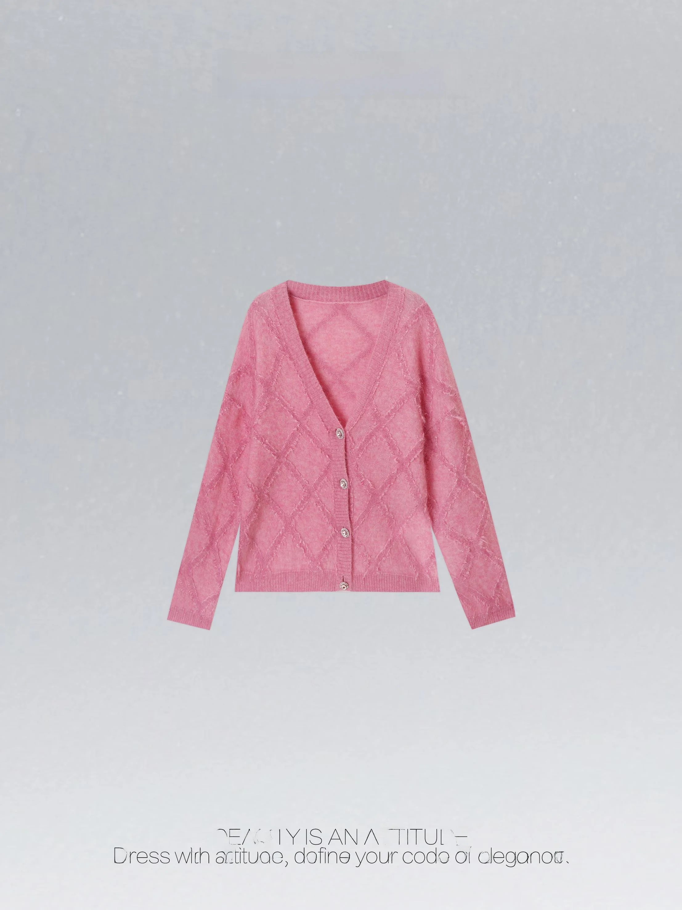 Loose V-Ne Open Cardigan Wool Blend Diamond Pattern Women's Knitted Sweater Deyuan Studio Laid-ba Chic Sle
Loose V-Ne Open Cardigan Wool Blend Diamond Pattern Women's Knitted Sweater Deyuan Studio Laid-ba Chic Sle