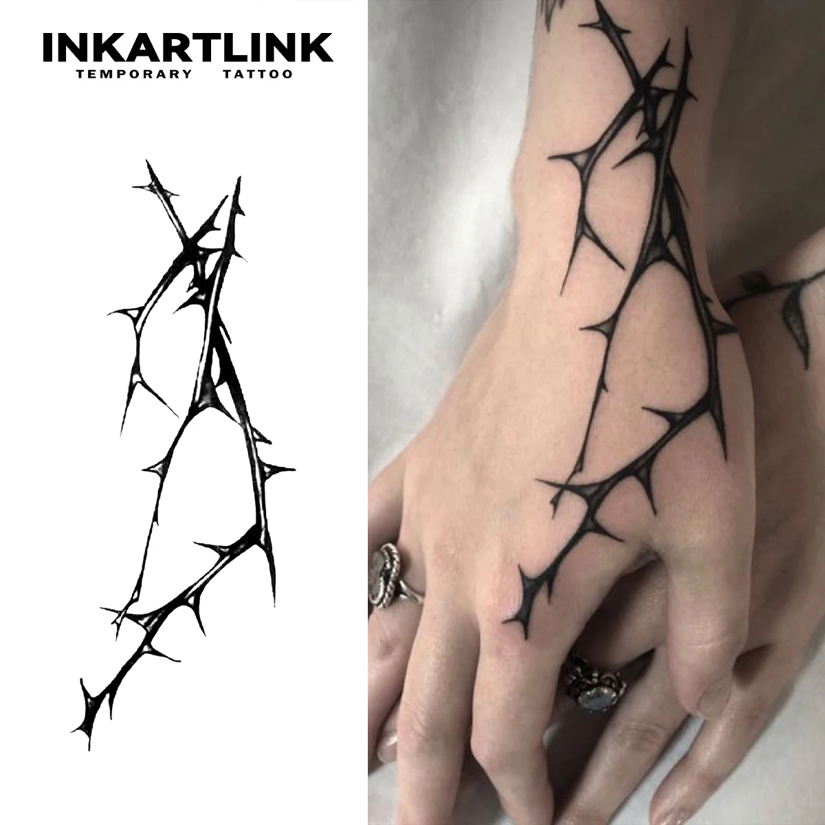 INKARTLINK Long thorns Temporary Tattoo,Lasts To 15 Days New Technology Magic Waterproof Semi Permanent Sticker.
INKARTLINK Long thorns Temporary Tattoo,Lasts To 15 Days New Technology Magic Waterproof Semi Permanent Sticker.