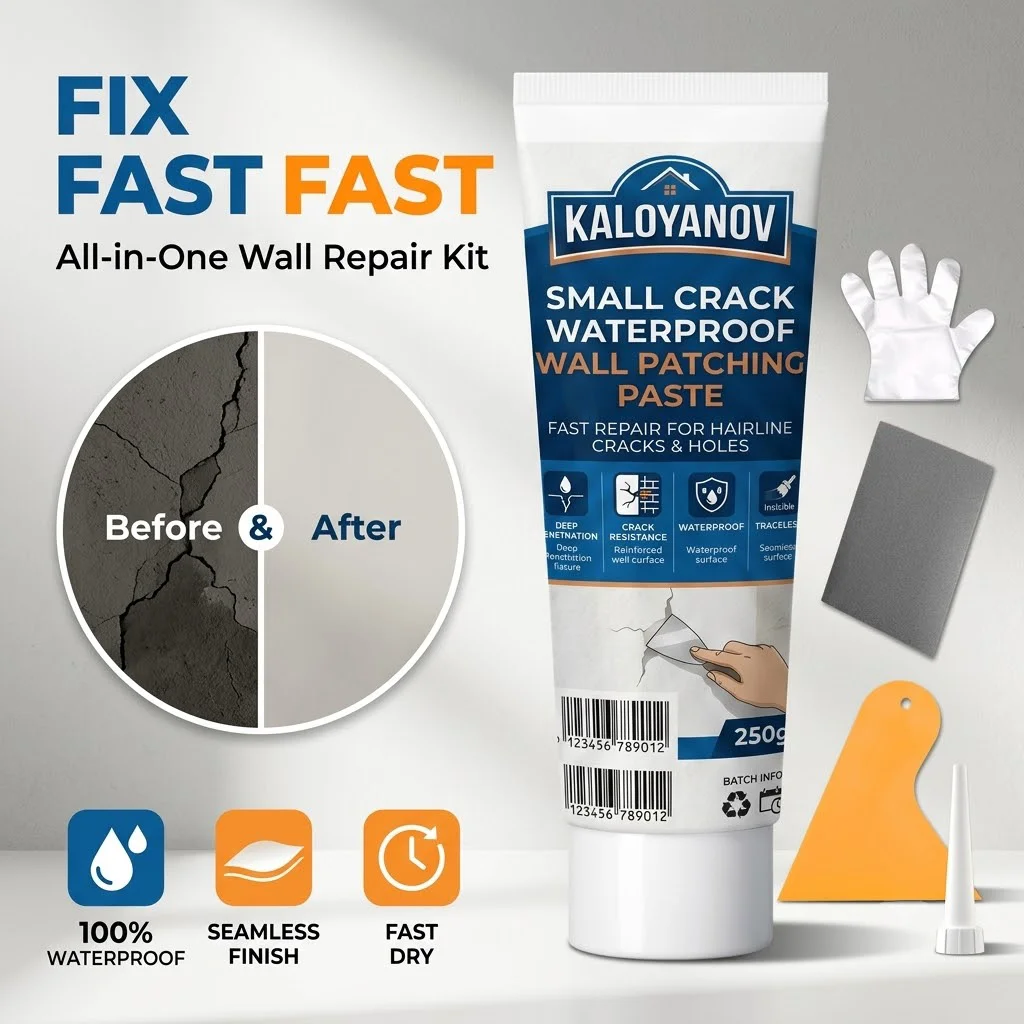 Waterproof Wall Mending Agent Fine Crack Repair Cream Moldproof Wall Crack Filler Paste for Home Bathroom Kitchen Sealing
Waterproof Wall Mending Agent Fine Crack Repair Cream Moldproof Wall Crack Filler Paste for Home Bathroom Kitchen Sealing
