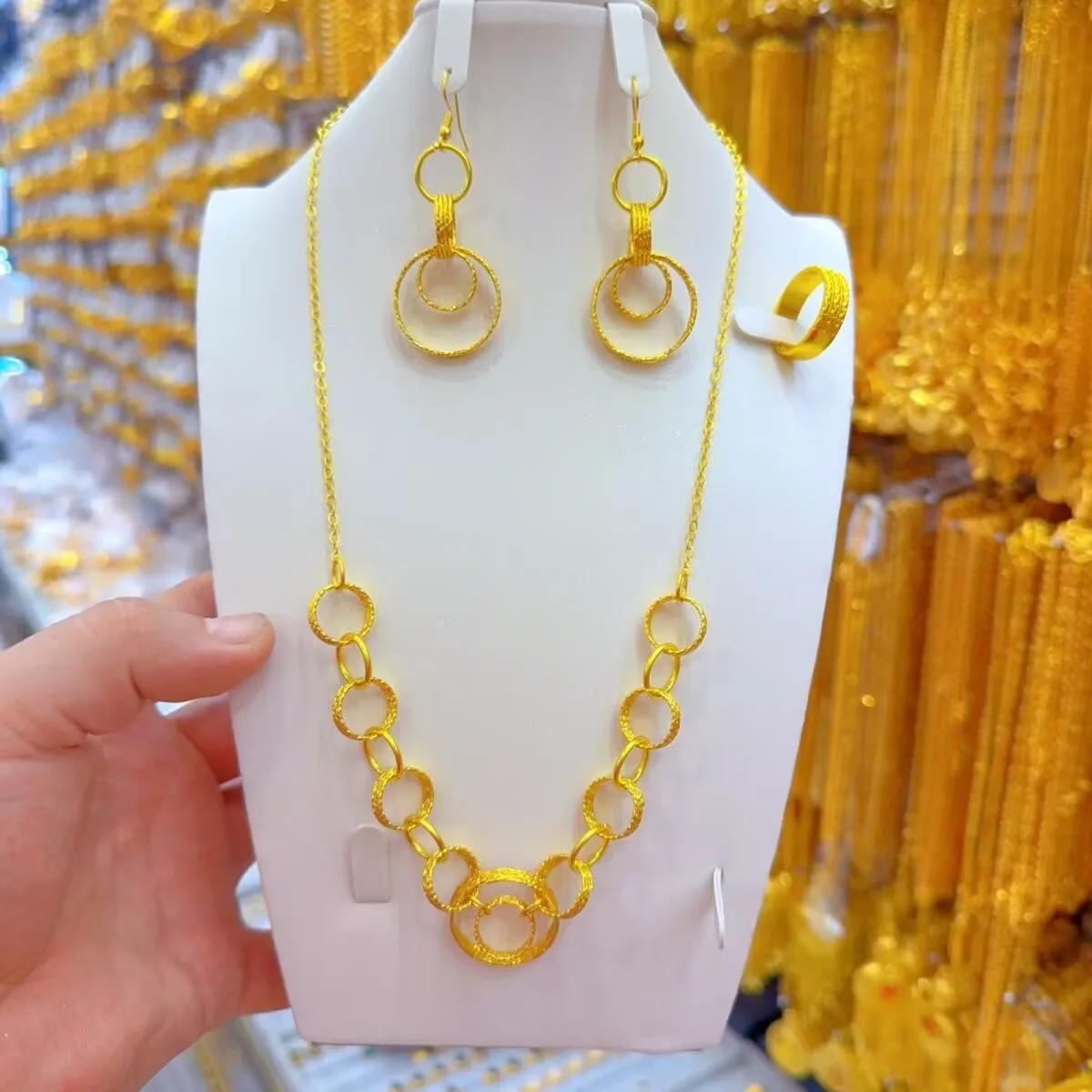 New Arab 24K Gold Plated Necklace, Earrings, Rings, Wedding Jewelry Set, Gift for Lover YY10735
New Arab 24K Gold Plated Necklace, Earrings, Rings, Wedding Jewelry Set, Gift for Lover YY10735