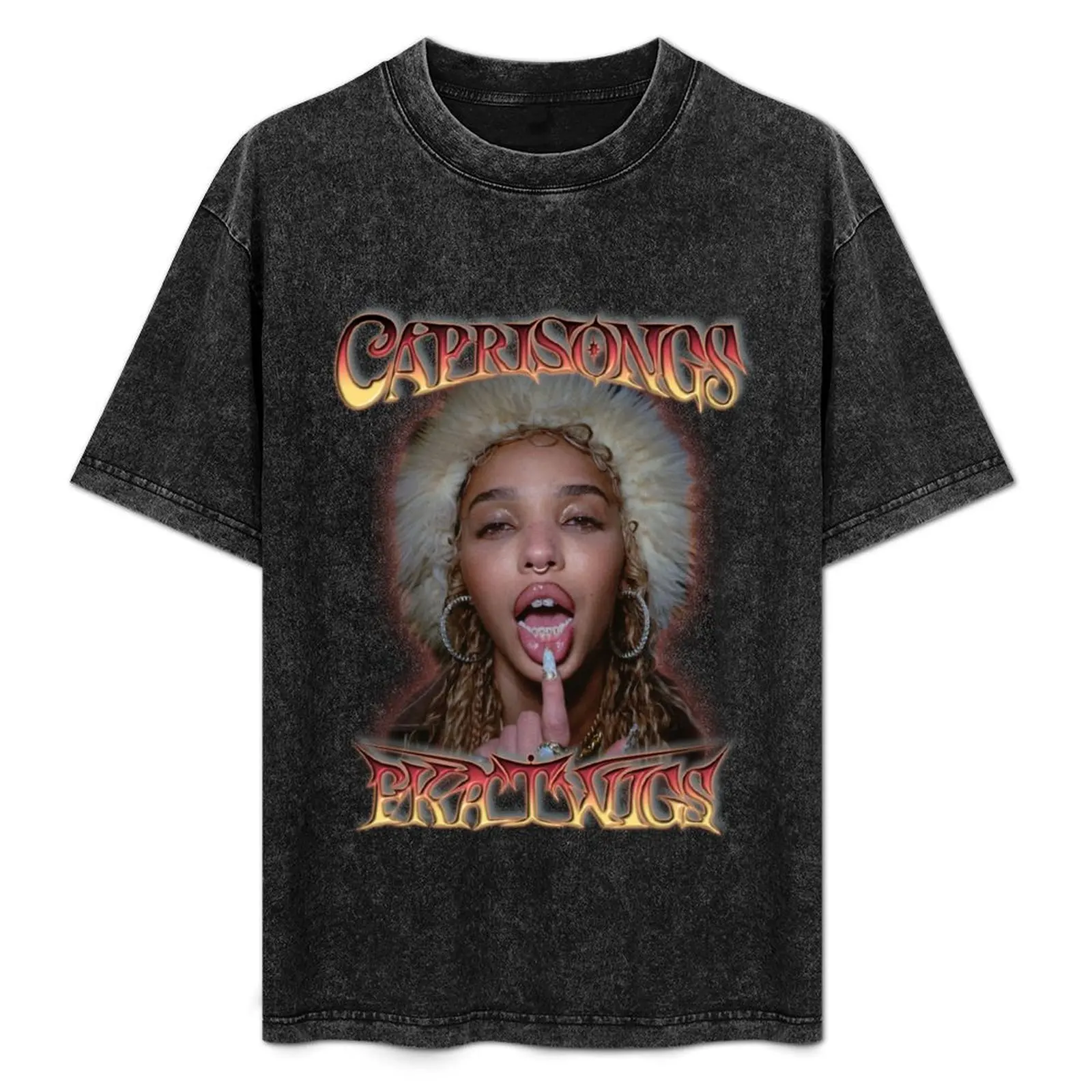 FKA twigs CAPRISONGS vintage style T-Shirt Fashion Casual Short Sleeve Top
FKA twigs CAPRISONGS vintage style T-Shirt Fashion Casual Short Sleeve Top