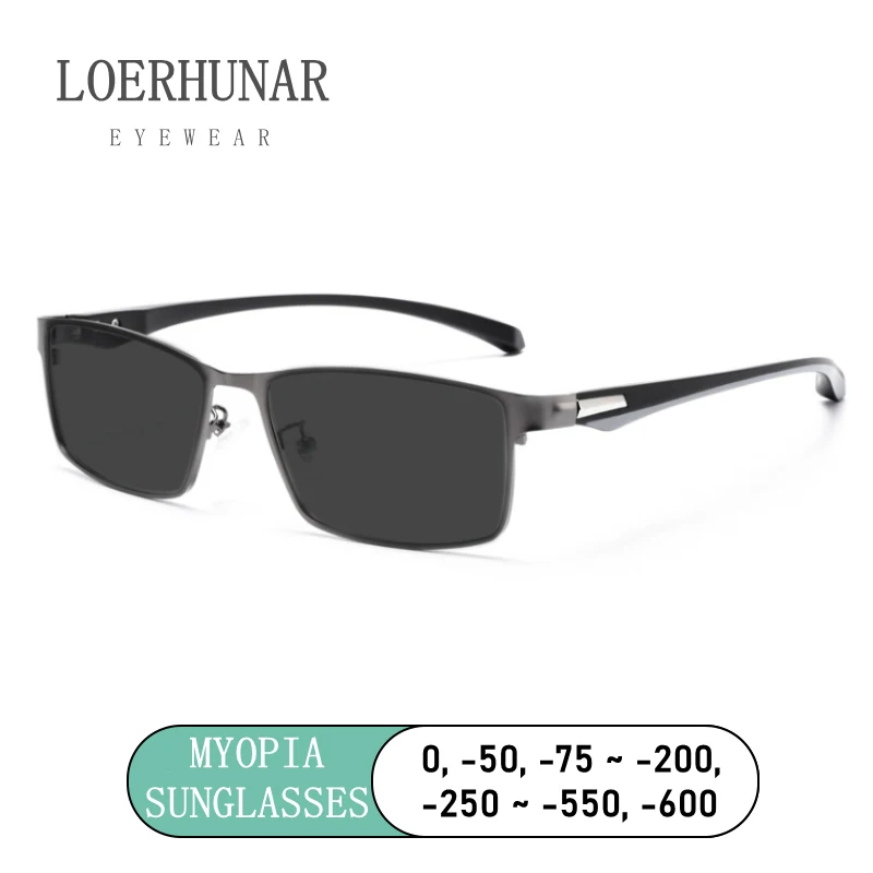 LOERHUNAR Brand Design for Men's Retro Business Myopia Sunglasses with Diopter 0 -0.75 -1.0 -1.5 -1.75 -2.0 -2.5 -3.0 to -6.0
LOERHUNAR Brand Design for Men's Retro Business Myopia Sunglasses with Diopter 0 -0.75 -1.0 -1.5 -1.75 -2.0 -2.5 -3.0 to -6.0