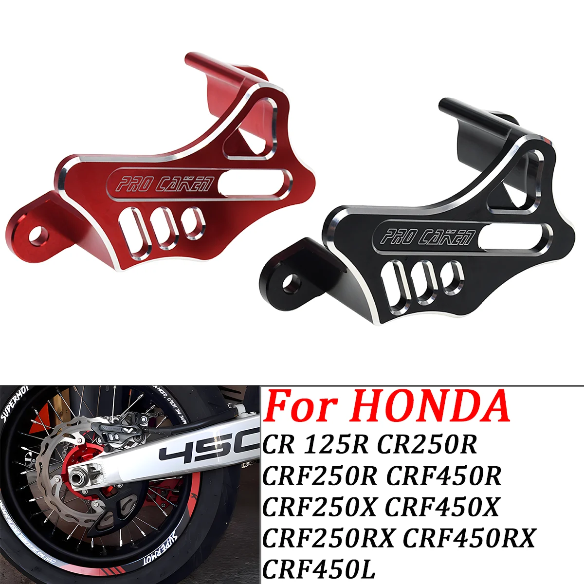 CNC Rear Brake Caliper Guard For Honda CRF CR125R CR250R CRF250X CRF450X CRF250RX CRF250R CRF450R CRF450L 2002-2022 Motorcycle
CNC Rear Brake Caliper Guard For Honda CRF CR125R CR250R CRF250X CRF450X CRF250RX CRF250R CRF450R CRF450L 2002-2022 Motorcycle
