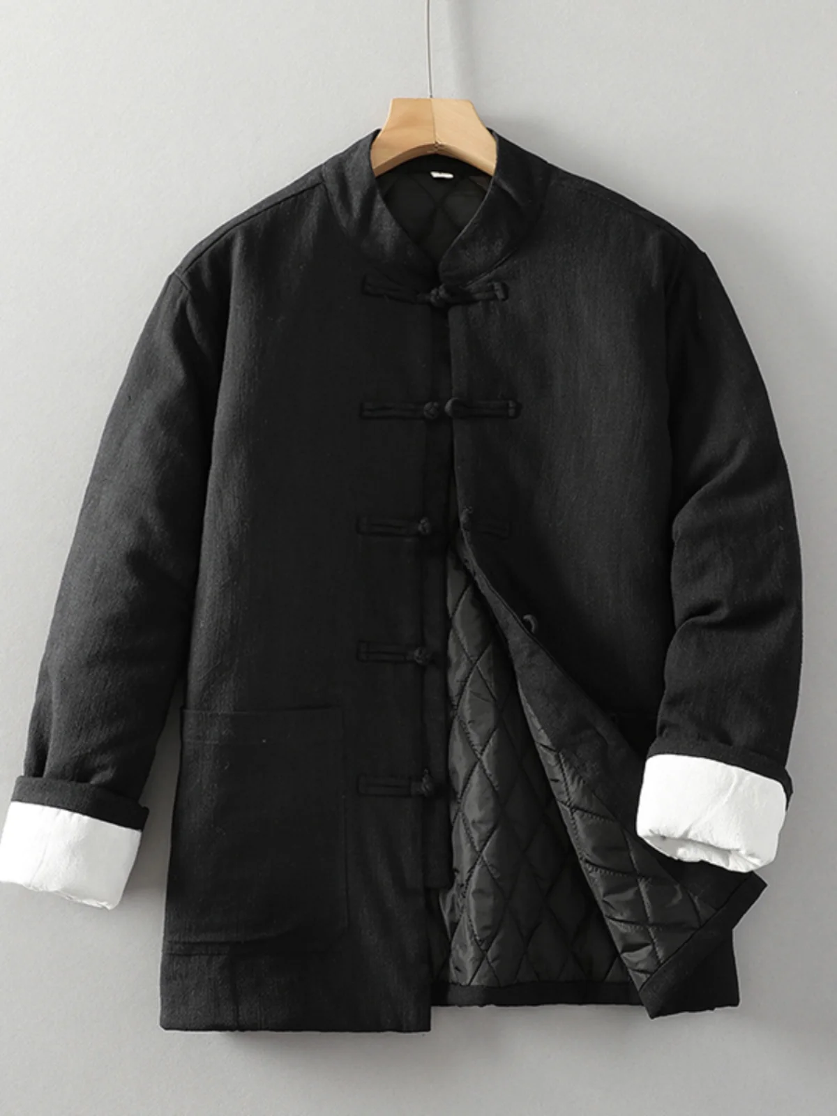 Large Size Cotton Linen Jacket with Button Stand Collar Chinese Style Business Casual Warm Thick Long Sleeve Coat for Men
Large Size Cotton Linen Jacket with Button Stand Collar Chinese Style Business Casual Warm Thick Long Sleeve Coat for Men