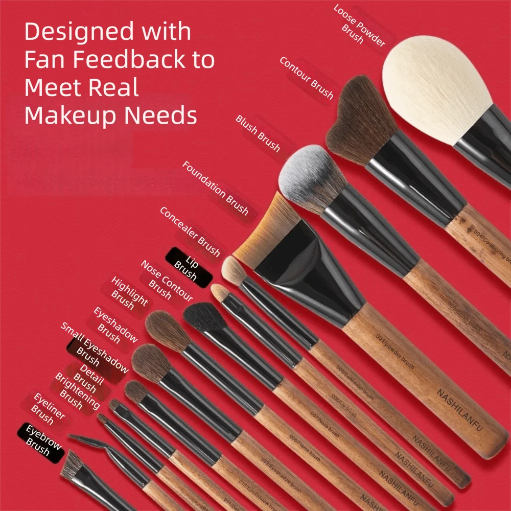 Набор из 14 профессиональных кистей для макияжа: синтетические и натуральные (имитация ворса животных), высококачественные, мягкие, для теней, с ручками из натурального дерева
Набор из 14 профессиональных кистей для макияжа: синтетические и натуральные (имитация ворса животных), высококачественные, мягкие, для теней, с ручками из натурального дерева