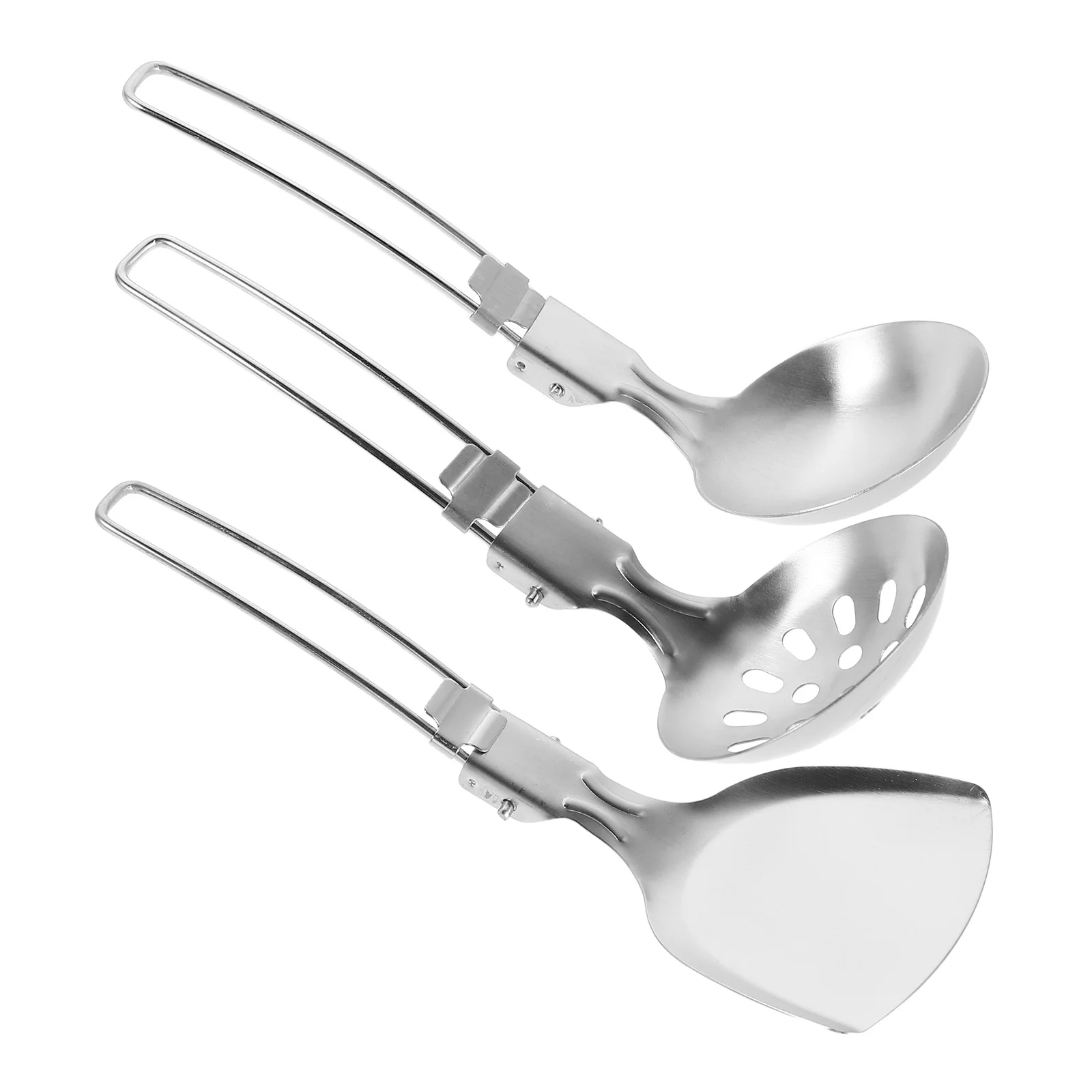 3pcs Outdoor Utensil Set Stainless Steel Foldable Camping Cooking Kit Portable For Travel Picnic Bbq Soup Ladle Skimmer
3pcs Outdoor Utensil Set Stainless Steel Foldable Camping Cooking Kit Portable For Travel Picnic Bbq Soup Ladle Skimmer