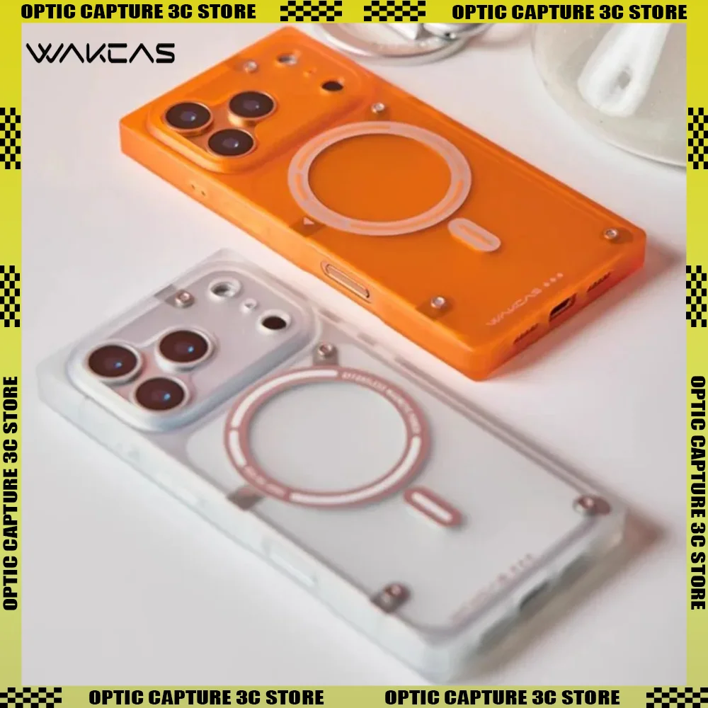 WAKCAS Frosted Phone Case for iPhone 16/17 Pro/Max Magnetic Suction Phone Cover Matte Anti-drop Transparent Protective Case
WAKCAS Frosted Phone Case for iPhone 16/17 Pro/Max Magnetic Suction Phone Cover Matte Anti-drop Transparent Protective Case